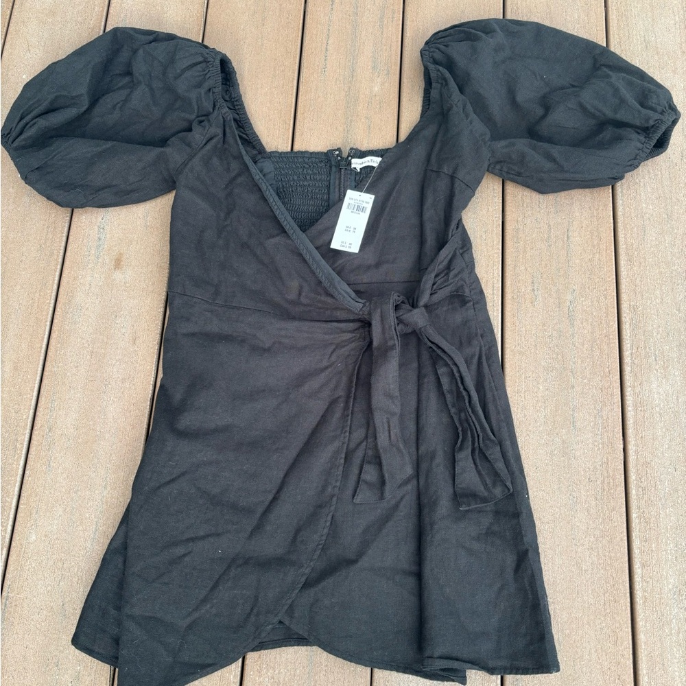 Abercrombie & Fitch Black Textured Zip-Up